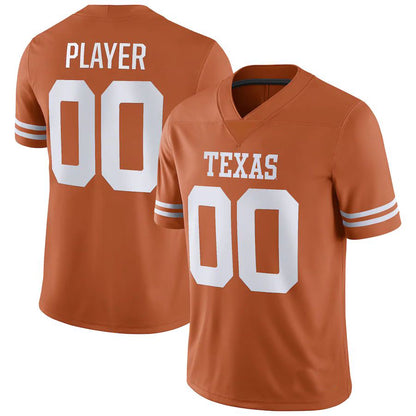 Custom T.Longhorns Pick-A-Player NIL Replica Football Jersey Texas Orange Stitched American College Jerseys