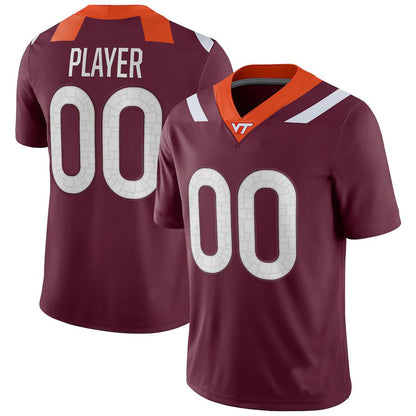 Custom V.Tech Hokies Pick-A-Player NIL Replica Football Jersey Maroon Stitched American College Jerseys