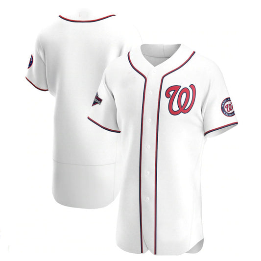 Washington Nationals 2019 World Series Champions Home Authentic Team Jersey - White Baseball Jerseys