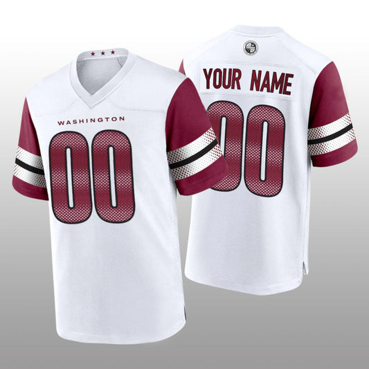 Custom W.Commanders White Game Jersey Football Jerseys