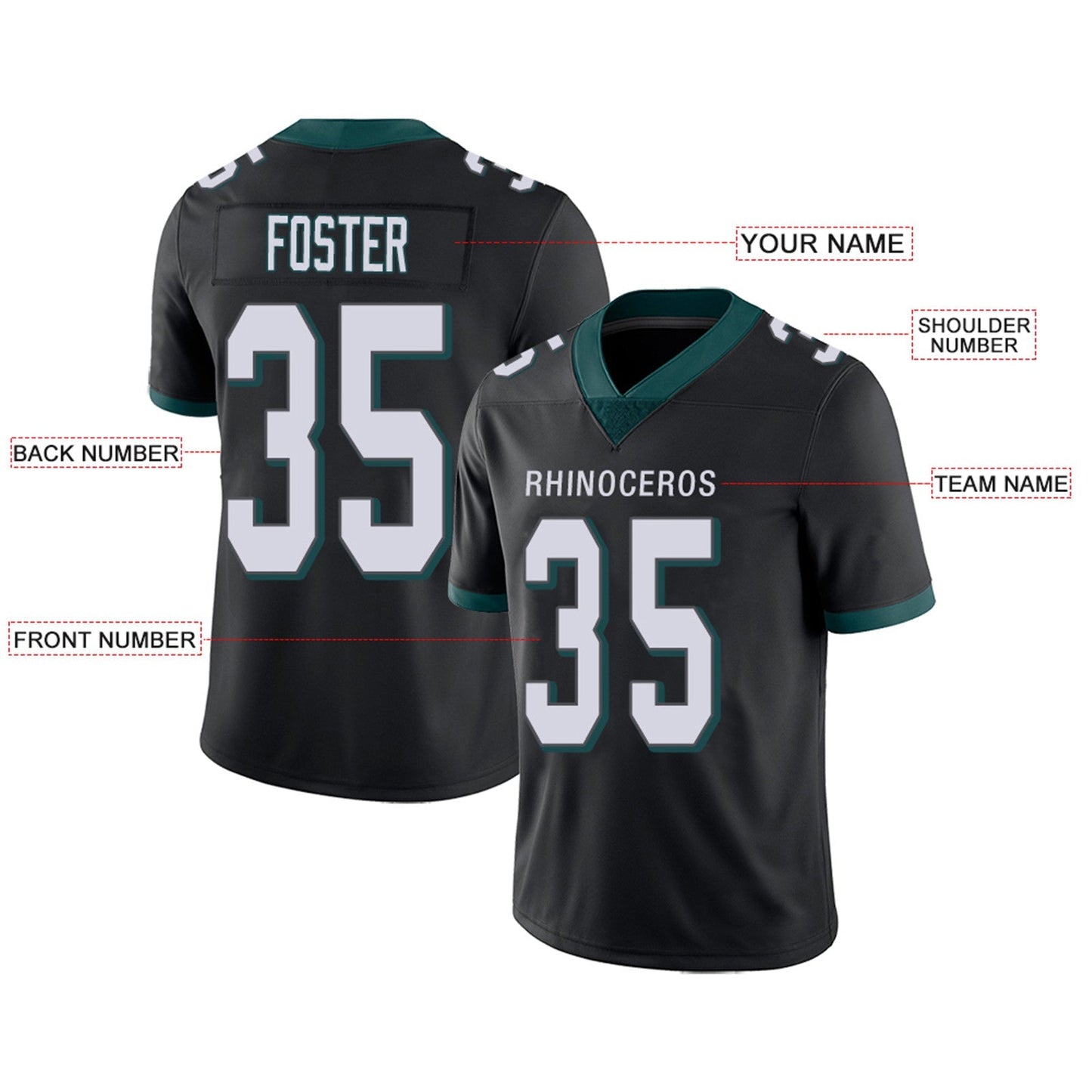 Custom P.Eagles Football Jerseys Team Player or Personalized Design Your Own Name for Men's Women's Youth Jerseys Green