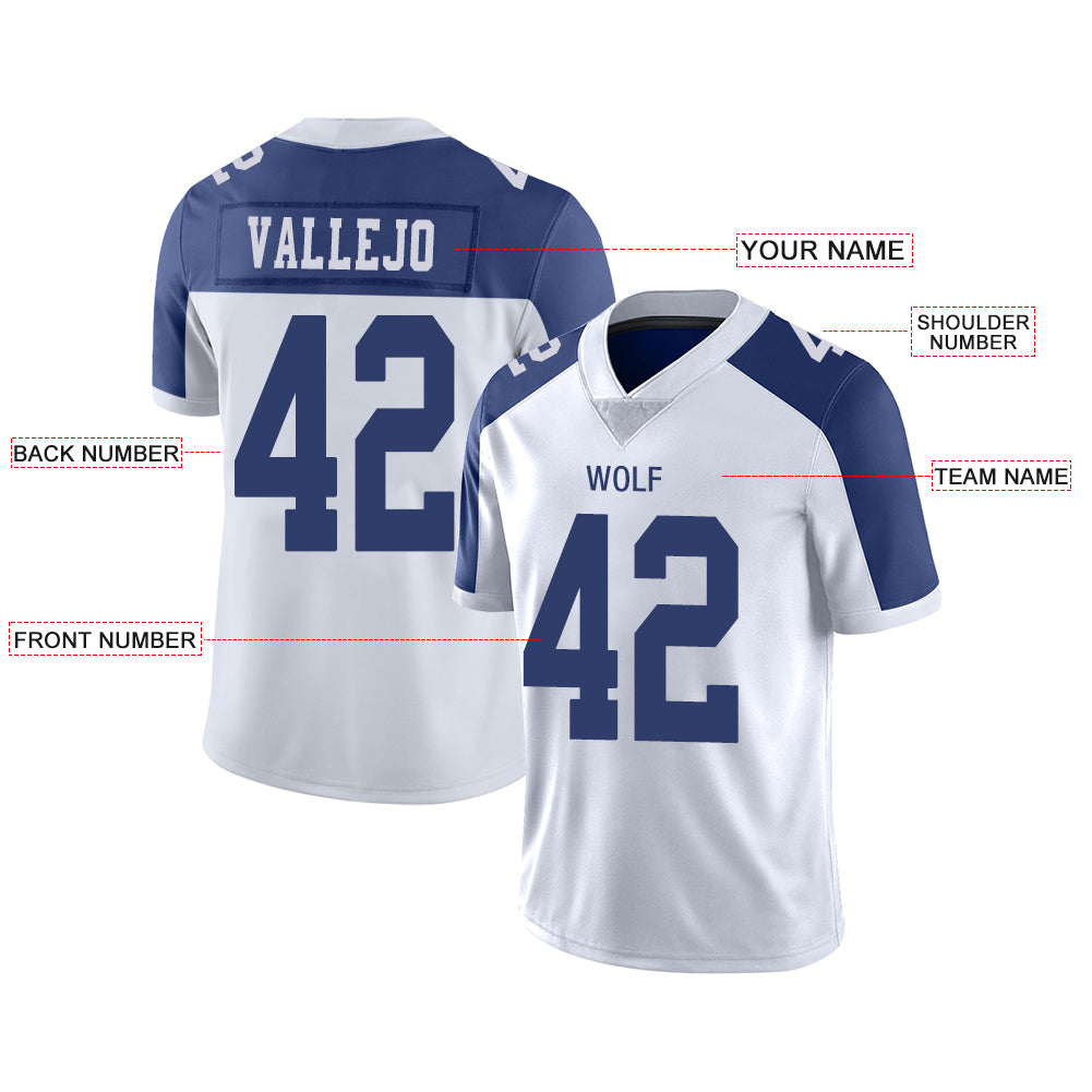 Custom D.Cowboys Stitched American Football Jerseys Personalize Birthday Gifts White Jersey