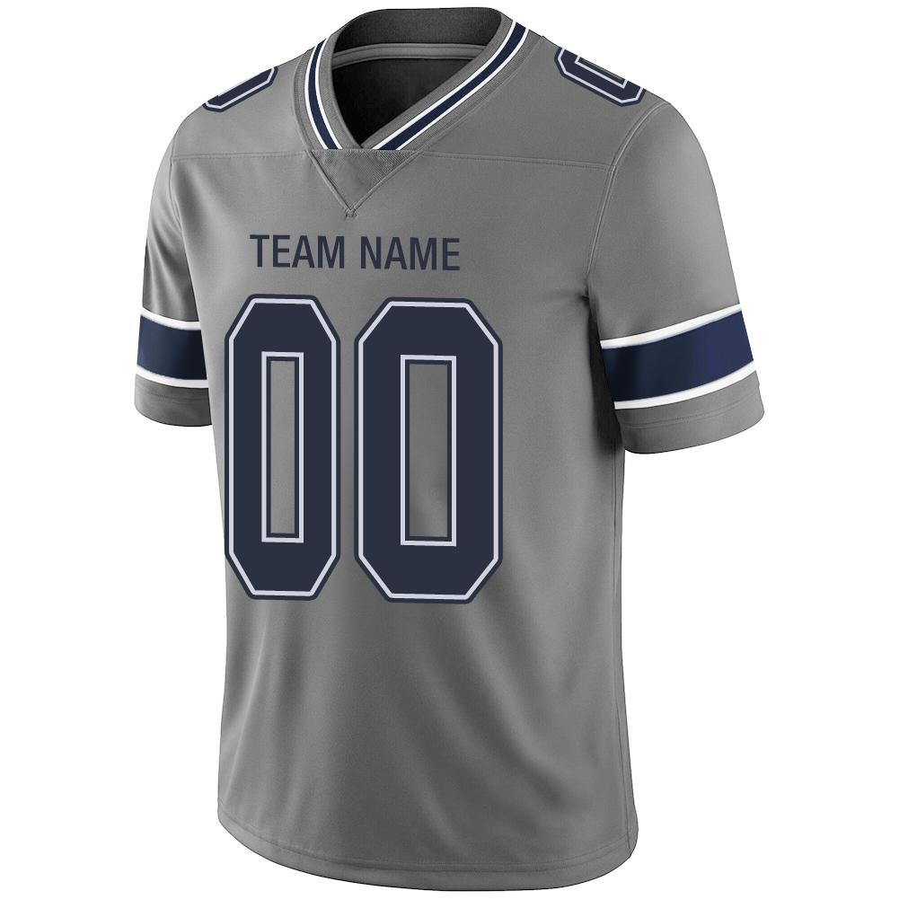 Custom D.Cowboys American Men's Youth And Women Stitched Grey Football Jerseys Personalize Birthday Gifts Jerseys