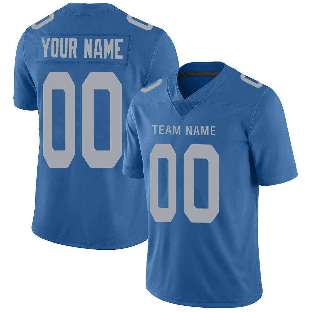 Custom D.Lions Stitched American Football Jerseys Personalize Birthday Gifts Blue Jersey