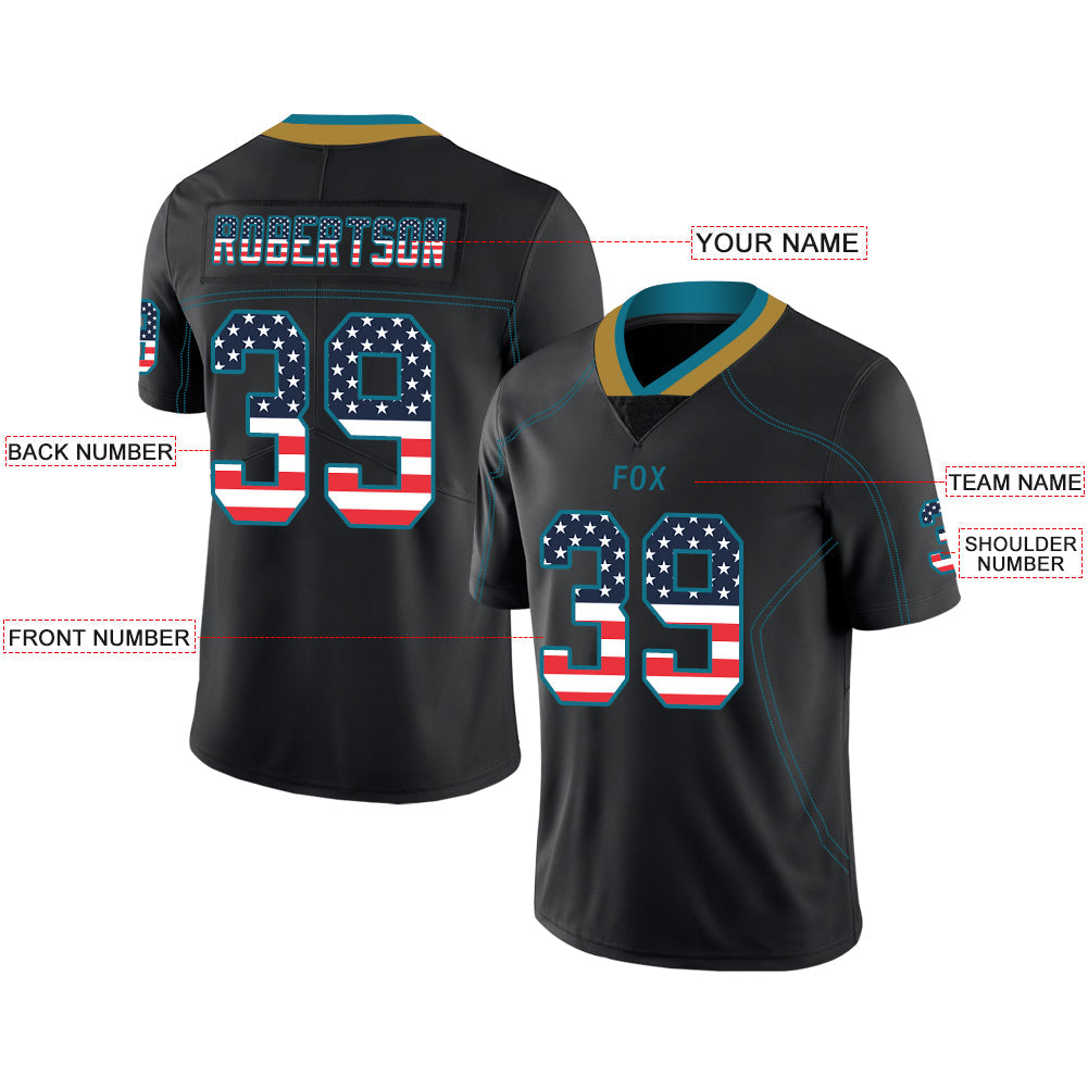 Custom J.Jaguars Stitched American Football Jerseys Personalize Birthday Gifts Black Jersey