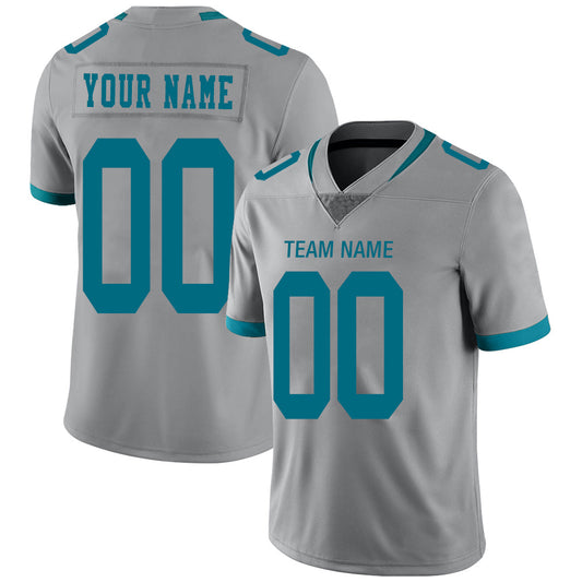 Custom J.Jaguars Stitched American Football Jerseys Personalize Birthday Gifts Grey Jersey