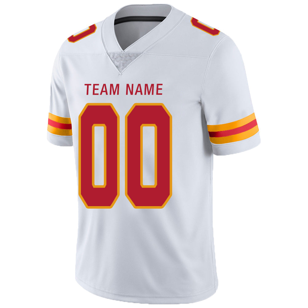 Custom KC.Chiefs Stitched American Football Jerseys Personalize Birthday Gifts White Jersey