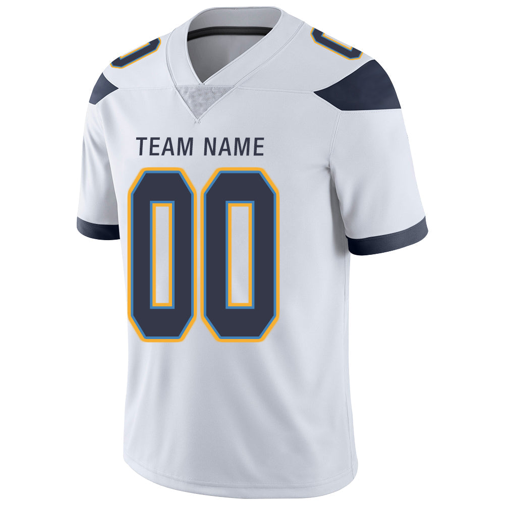 Custom LA.Chargers Stitched American Football Jerseys Personalize Birthday Gifts White Jersey