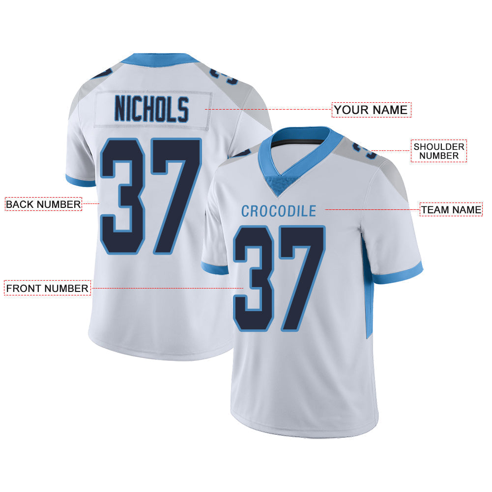 Custom T.Titans Stitched American Football Jerseys Personalize Birthday Gifts White Jersey