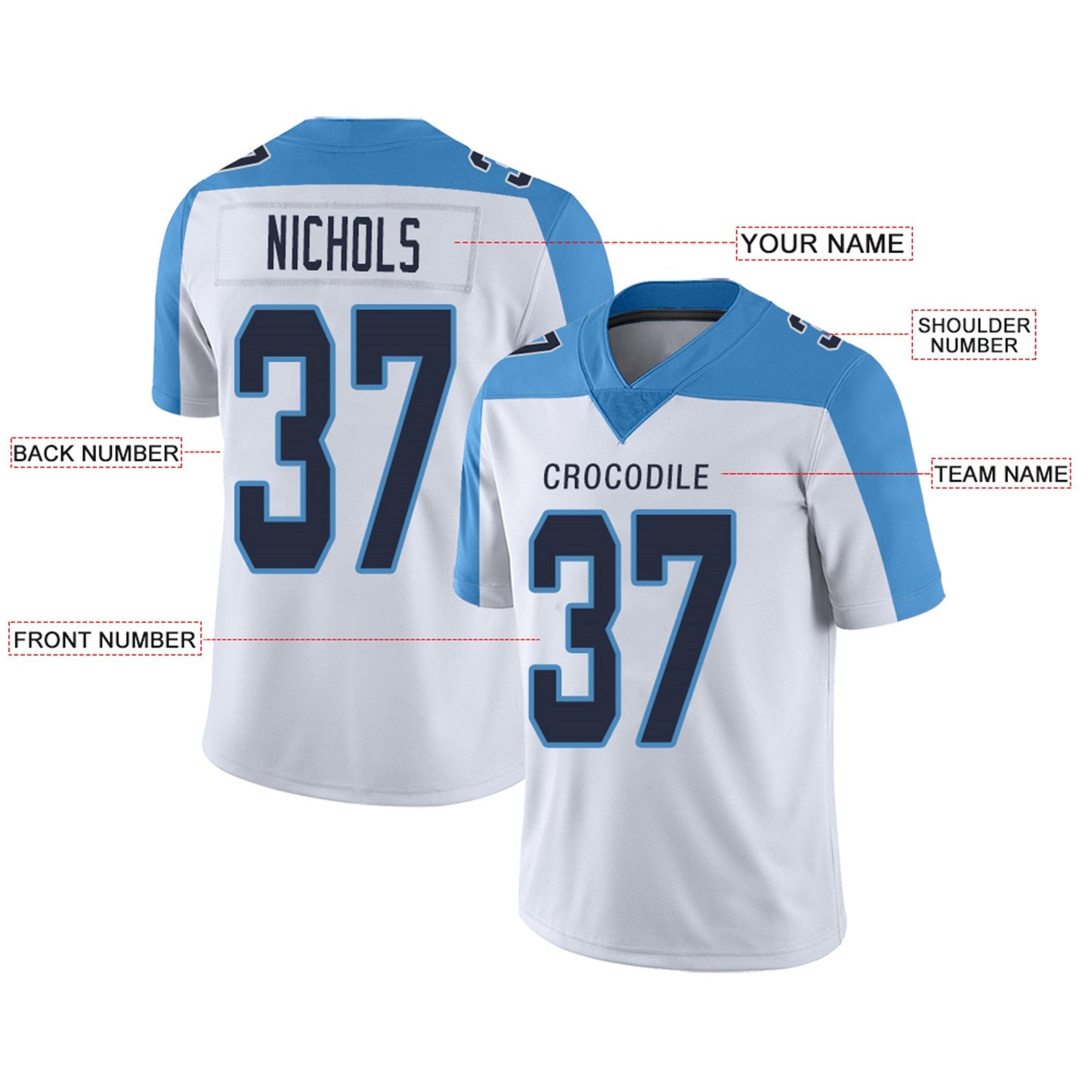 Custom T.Titans Football Jerseys Team Player or Personalized Design Your Own Name for Men's Women's Youth Jerseys Navy